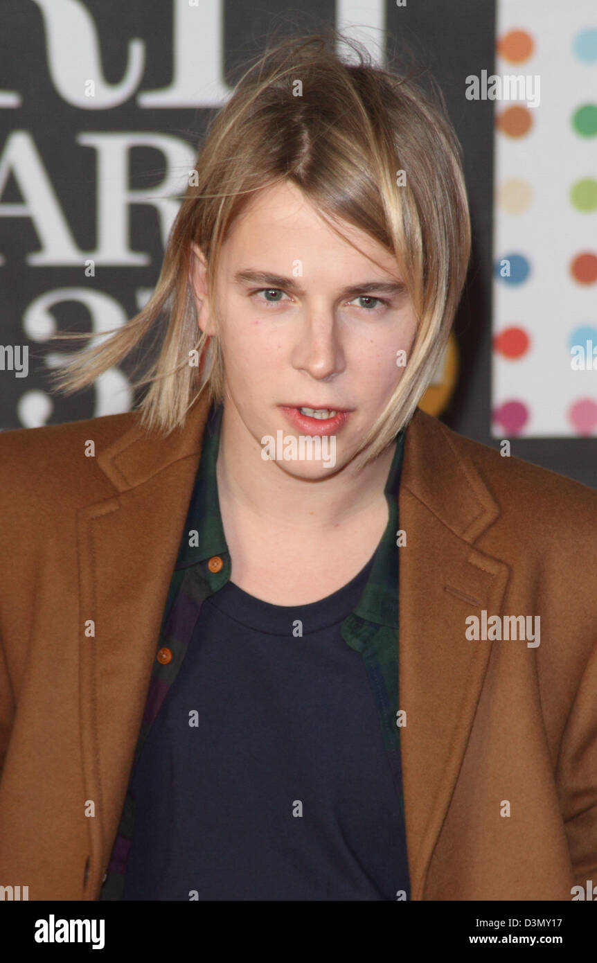 Londres, Royaume-Uni. 20 février 2013. Tom Odell à The Brit Awards 2013 à l'O2 Arena, London - 20 février 2013 Photo de Keith Mayhew/ Alamy Live News Banque D'Images