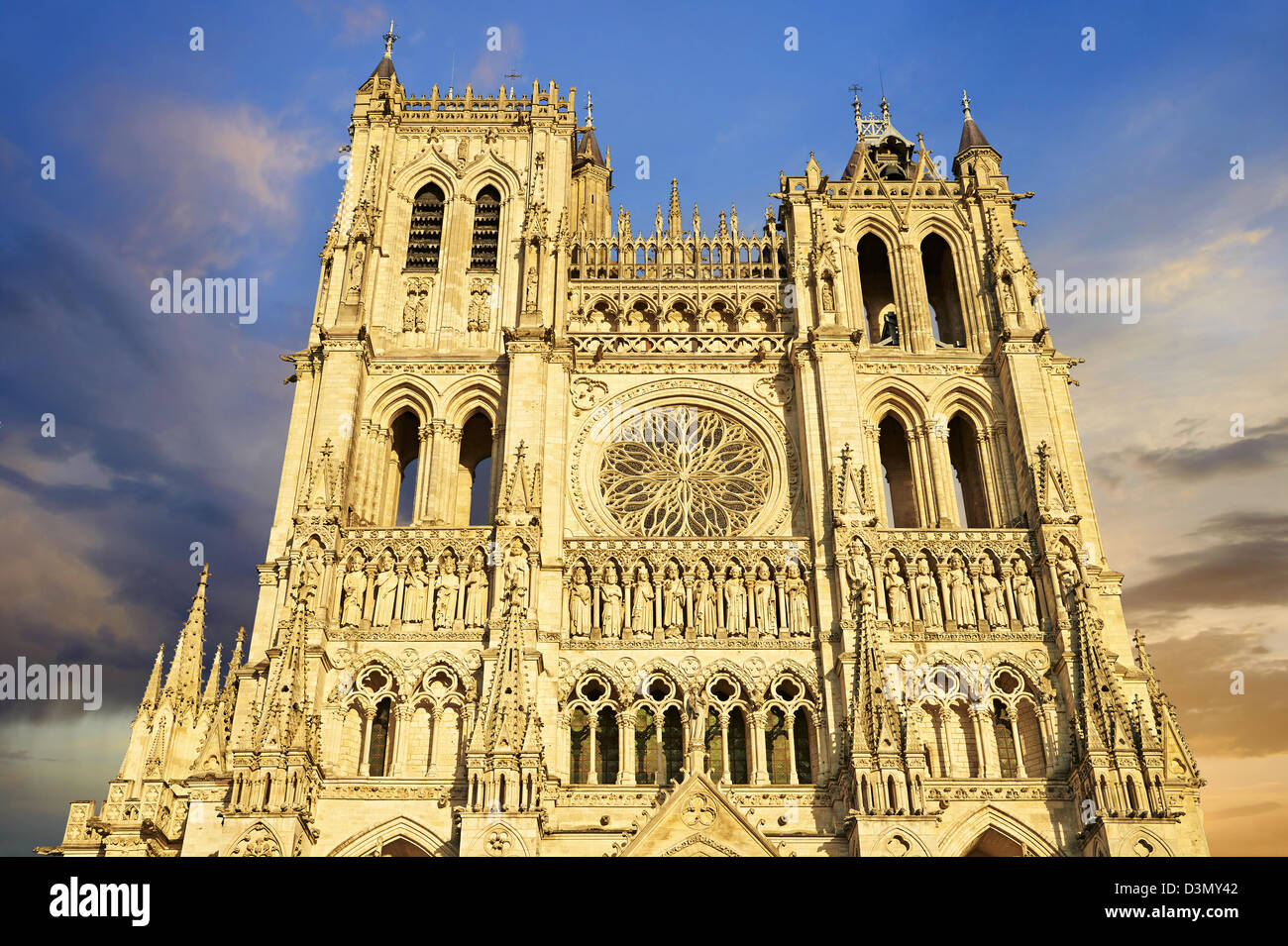 Cathédrale gothique Notre-Dame, Amiens, France Banque D'Images