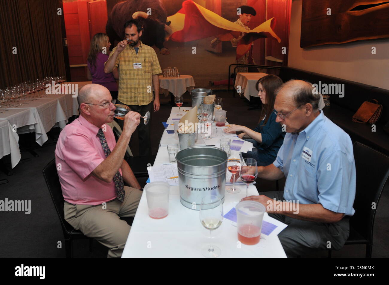 Concours de dégustation de vin dans la région de New Haven CT USA Banque D'Images