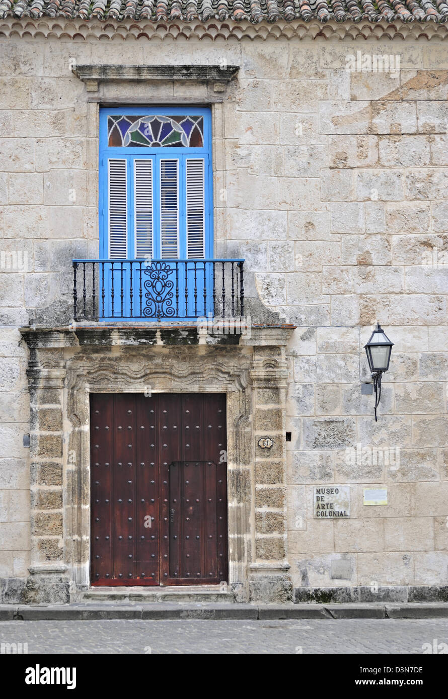 Dans l'architecture de la vieille ville, La Havane, Cuba Banque D'Images