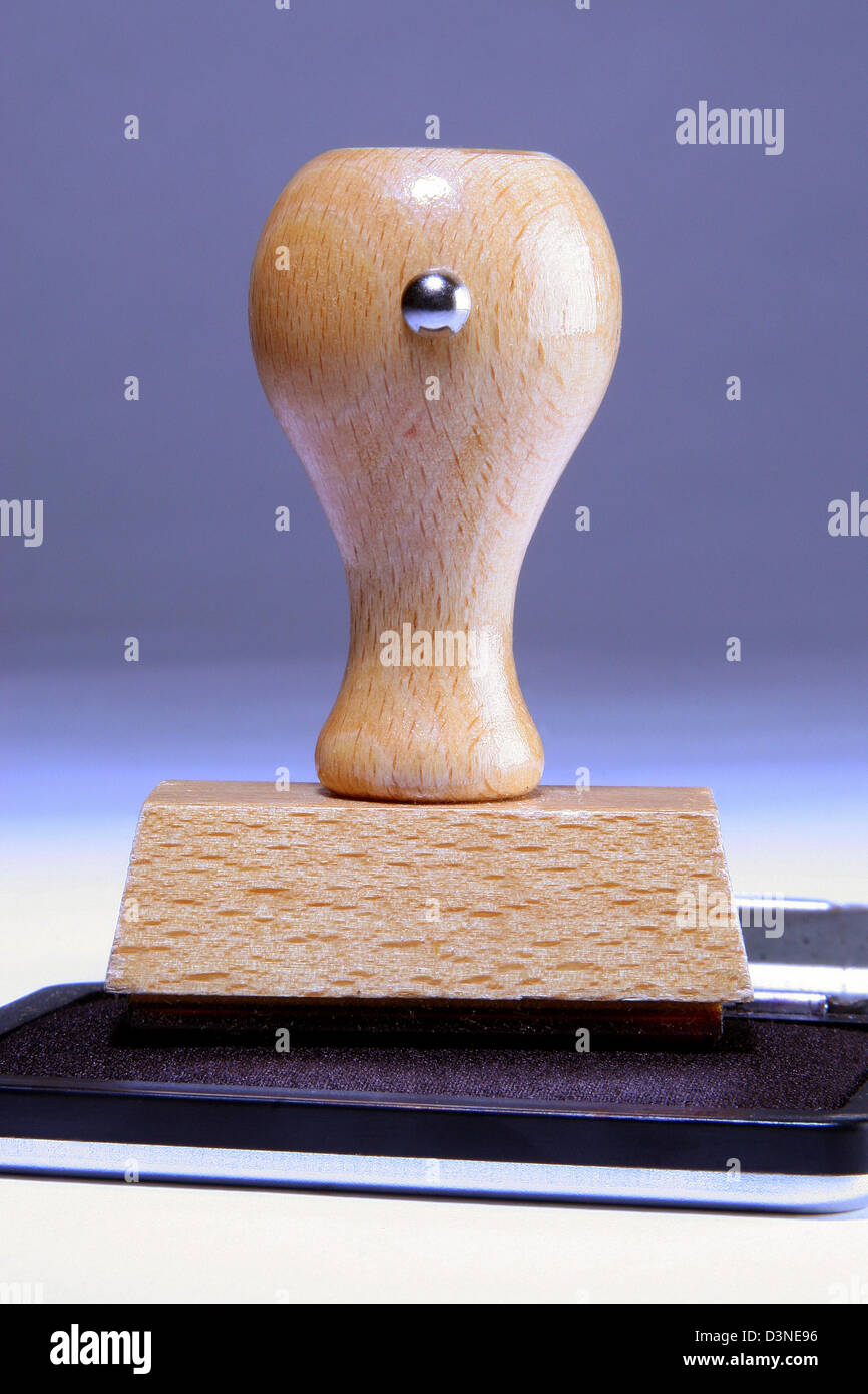 Photographié sur un timbre stamp pad à Francfort, Allemagne, 22 février 2006. Photo : Heiko Wolfraum Banque D'Images