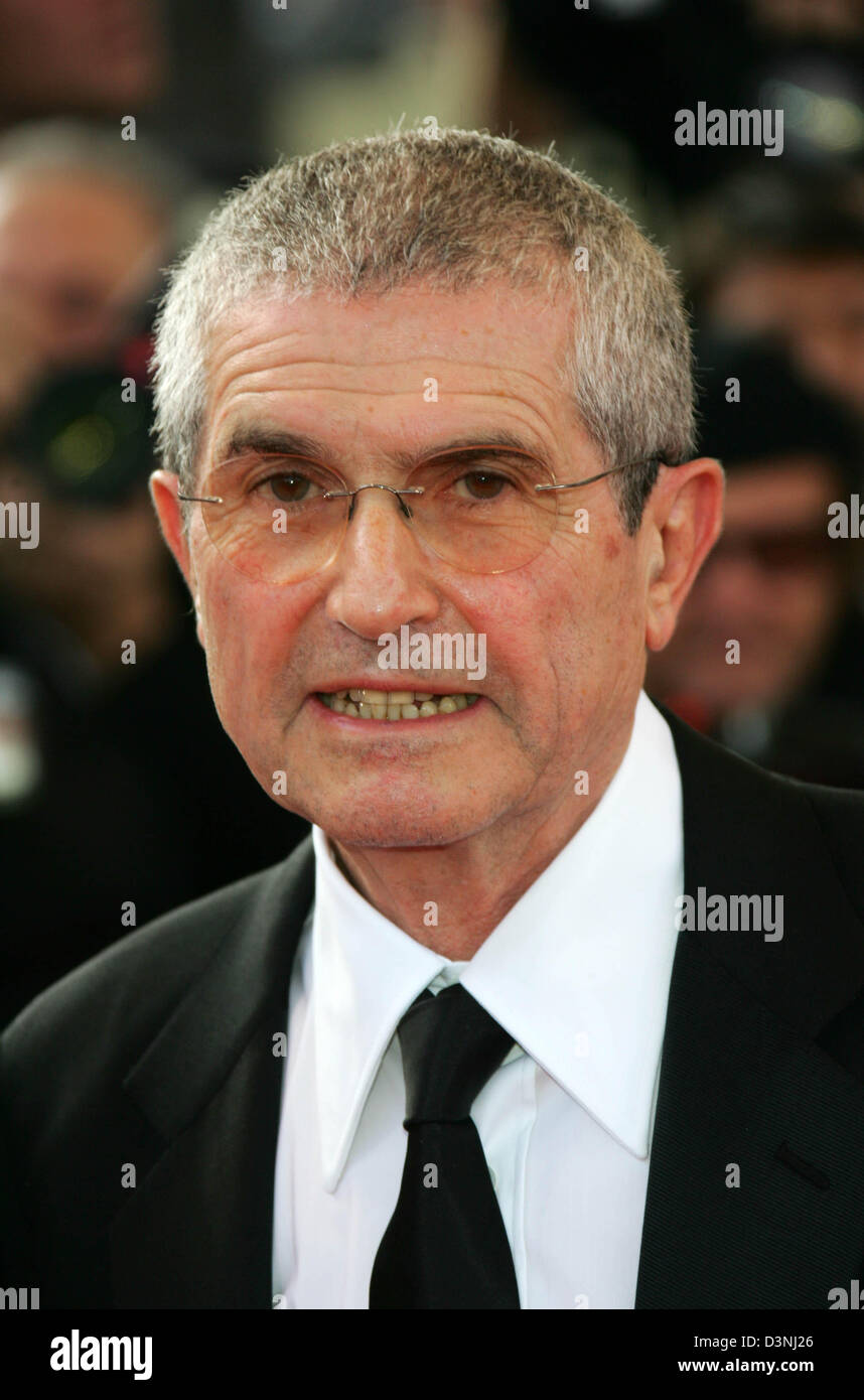 Le réalisateur français Claude Lelouch arrive lors de l'inauguration du 59ème Festival de Cannes, France, le mercredi 17 mai 2006. Photo : Hubert Boesl Banque D'Images