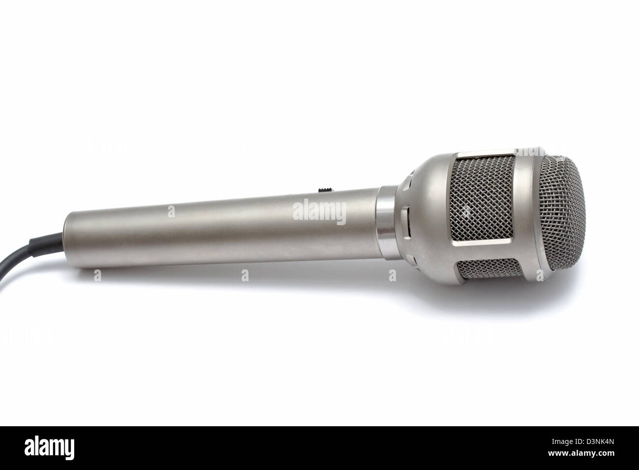 Microphone isolé sur fond blanc Banque D'Images
