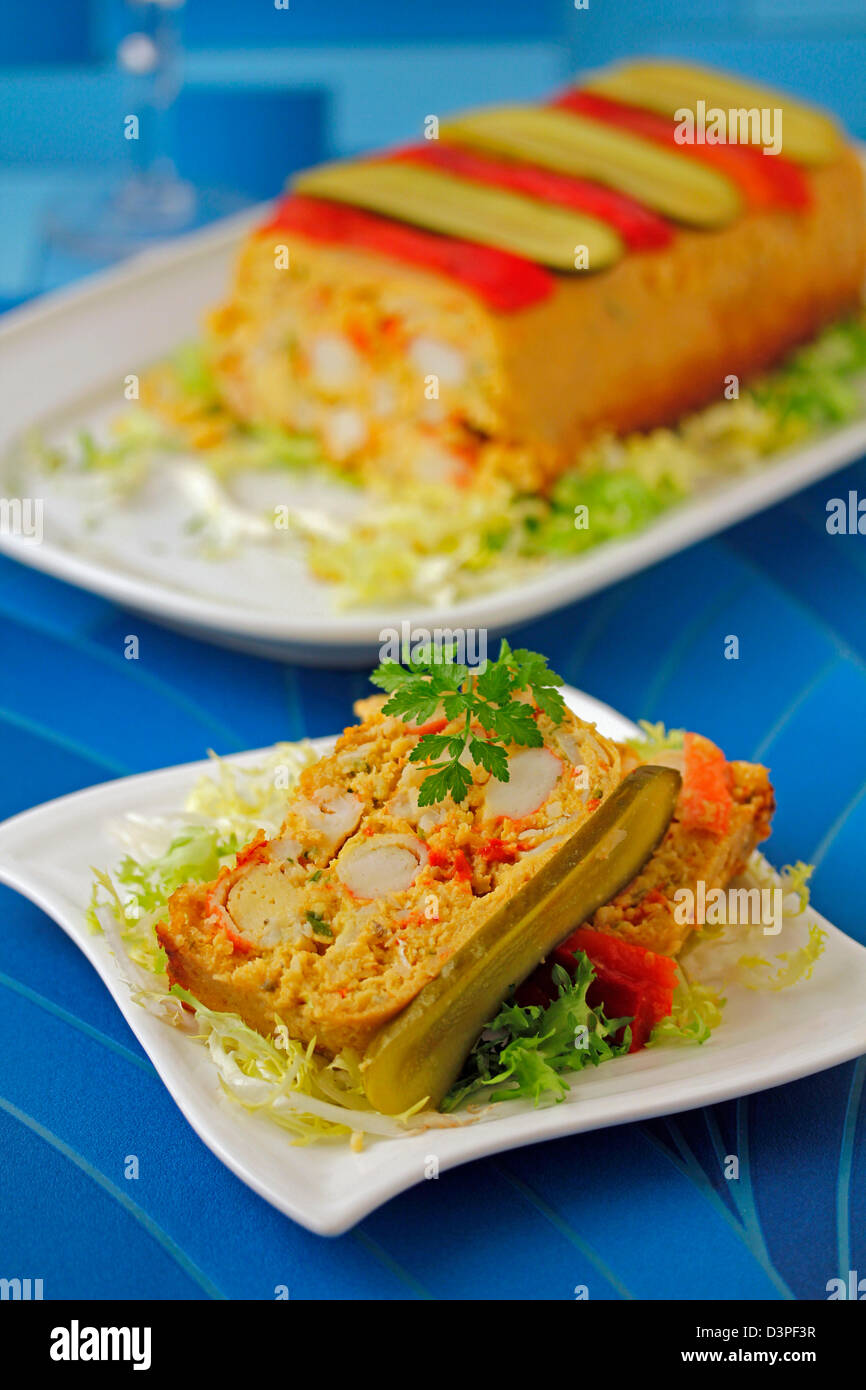Terrine de fruits de mer. Recette disponible Photo Stock Alamy