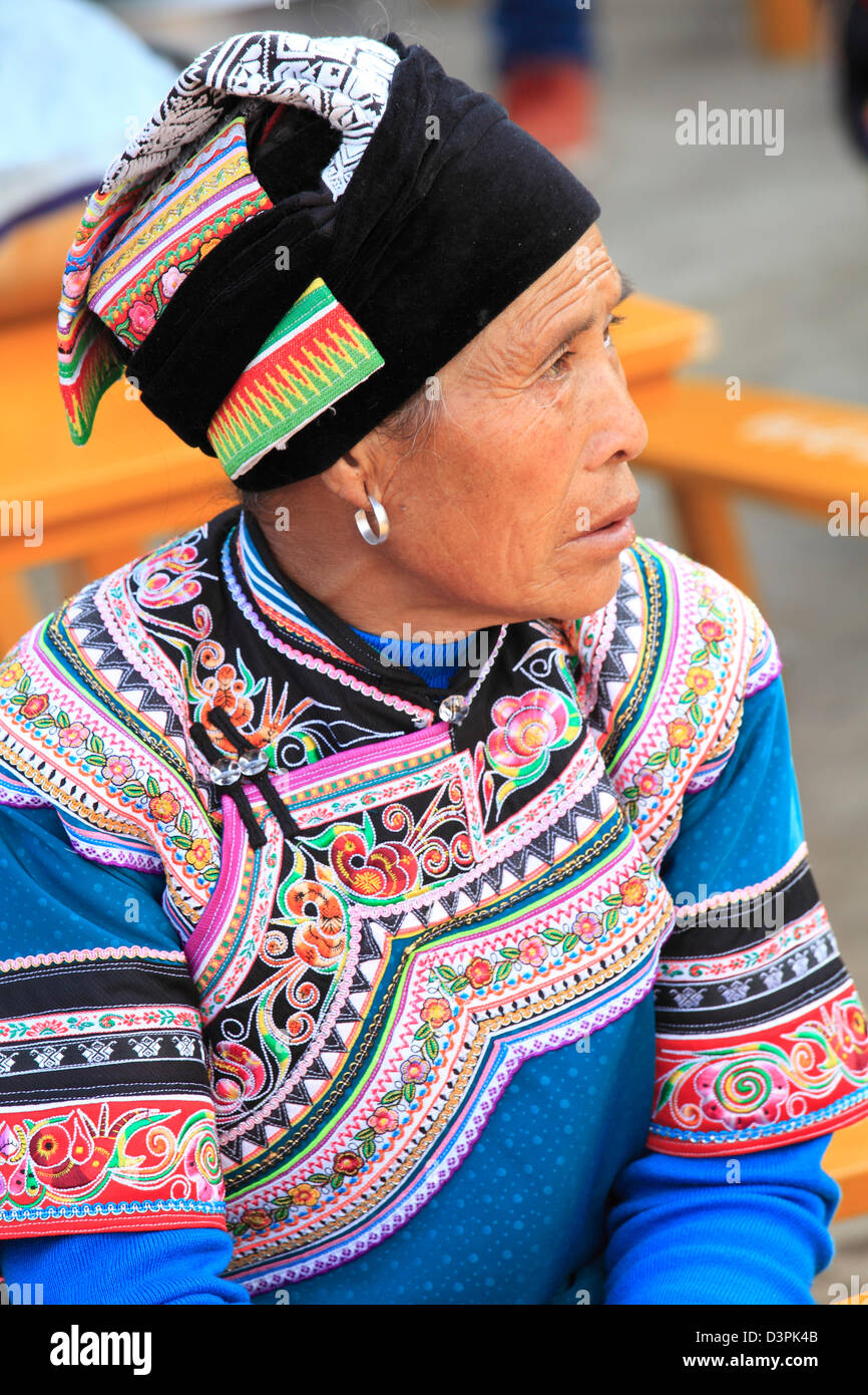 La Chine, le Yunnan, Yuanyang, Hani minorité ethnique, les gens, Banque D'Images