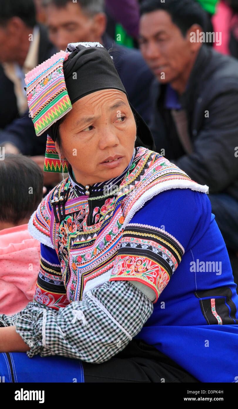 La Chine, le Yunnan, Yuanyang, Hani minorité ethnique, les gens, Banque D'Images