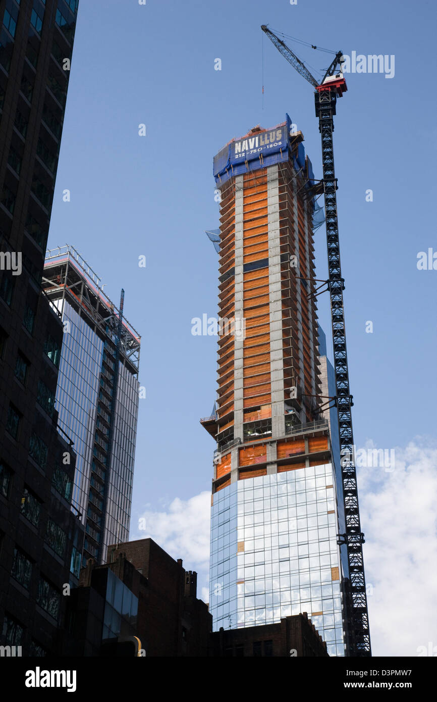 Gratte-ciel en construction à New York Banque D'Images
