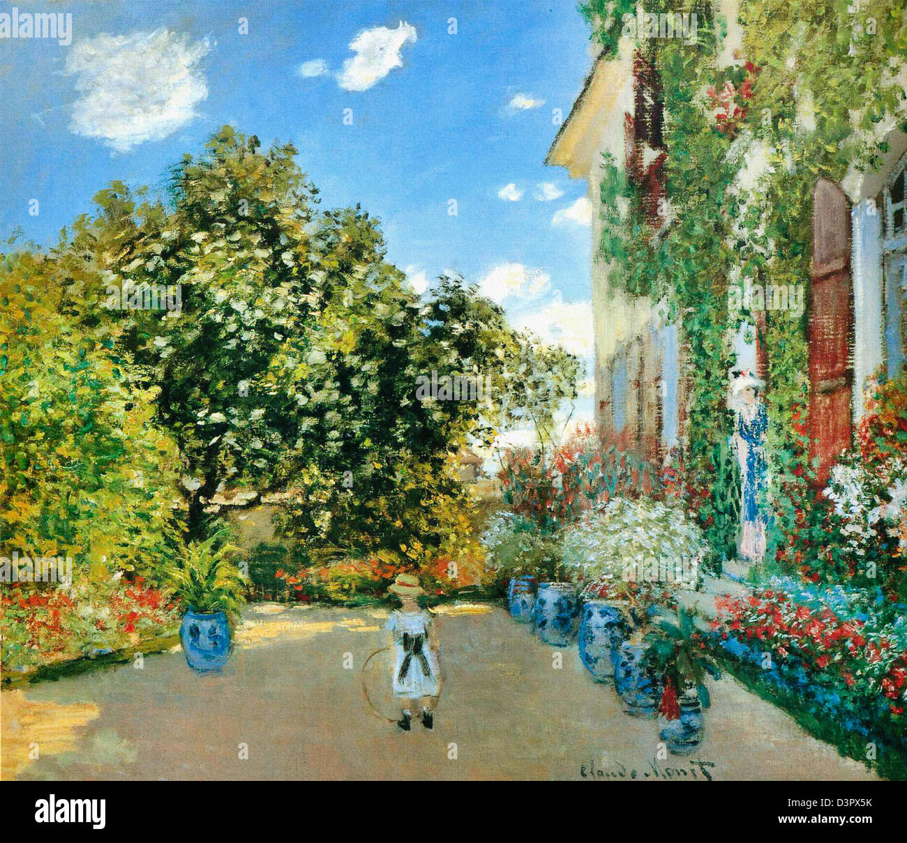 Claude Monet, la maison d'artiste à Argenteuil, 1873, The Art Institute of Chicago Huile sur toile. Banque D'Images