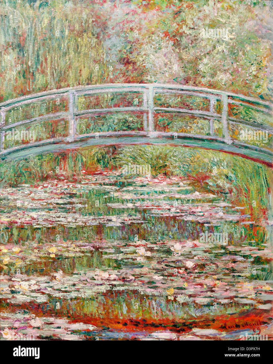 Claude Monet, pont au-dessus d'un étang de nénuphars, 1899, Metropolitan Museum of Art Huile sur toile. Banque D'Images