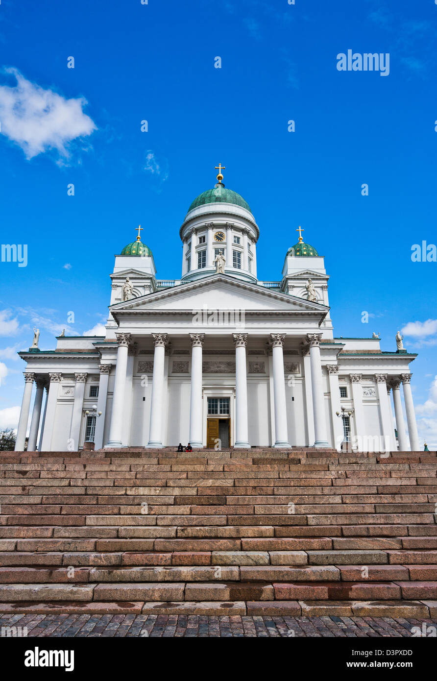 La Finlande, Helsinki, vue de la cathédrale d'Helsinki à partir de la place du Sénat Banque D'Images