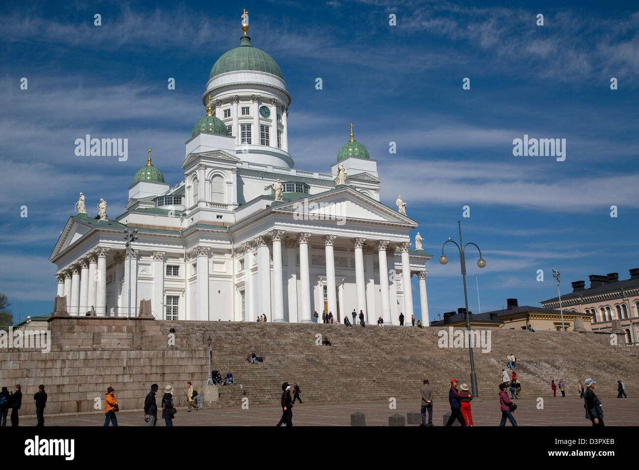 La Finlande, Helsinki, vue de la cathédrale d'Helsinki à partir de la place du Sénat Banque D'Images