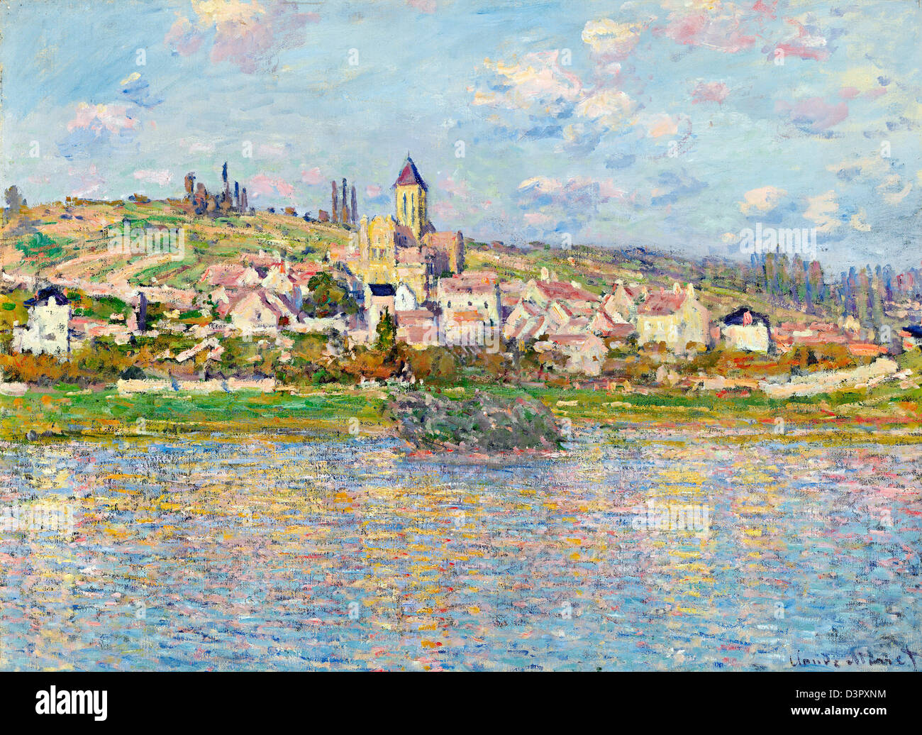 Vétheuil, Claude Monet 1879, huile sur toile. National Gallery of Victoria, Australie Banque D'Images