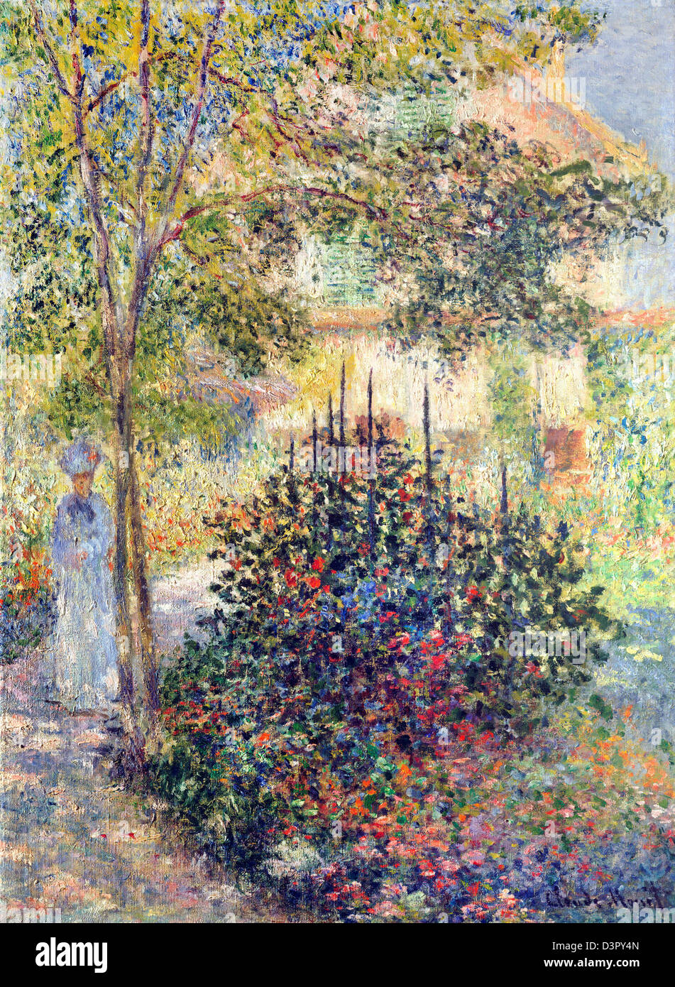 Claude Monet, Camille Monet dans le jardin à Argenteuil 1876 Huile sur toile. Metropolitan Museum of Art, New York City, USA Banque D'Images