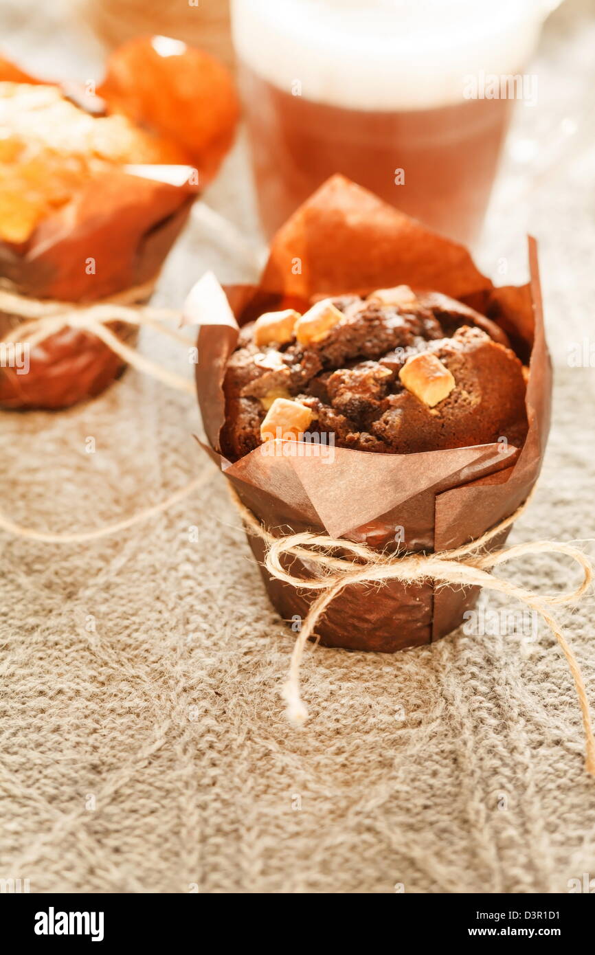 Gâteaux au chocolat Banque D'Images