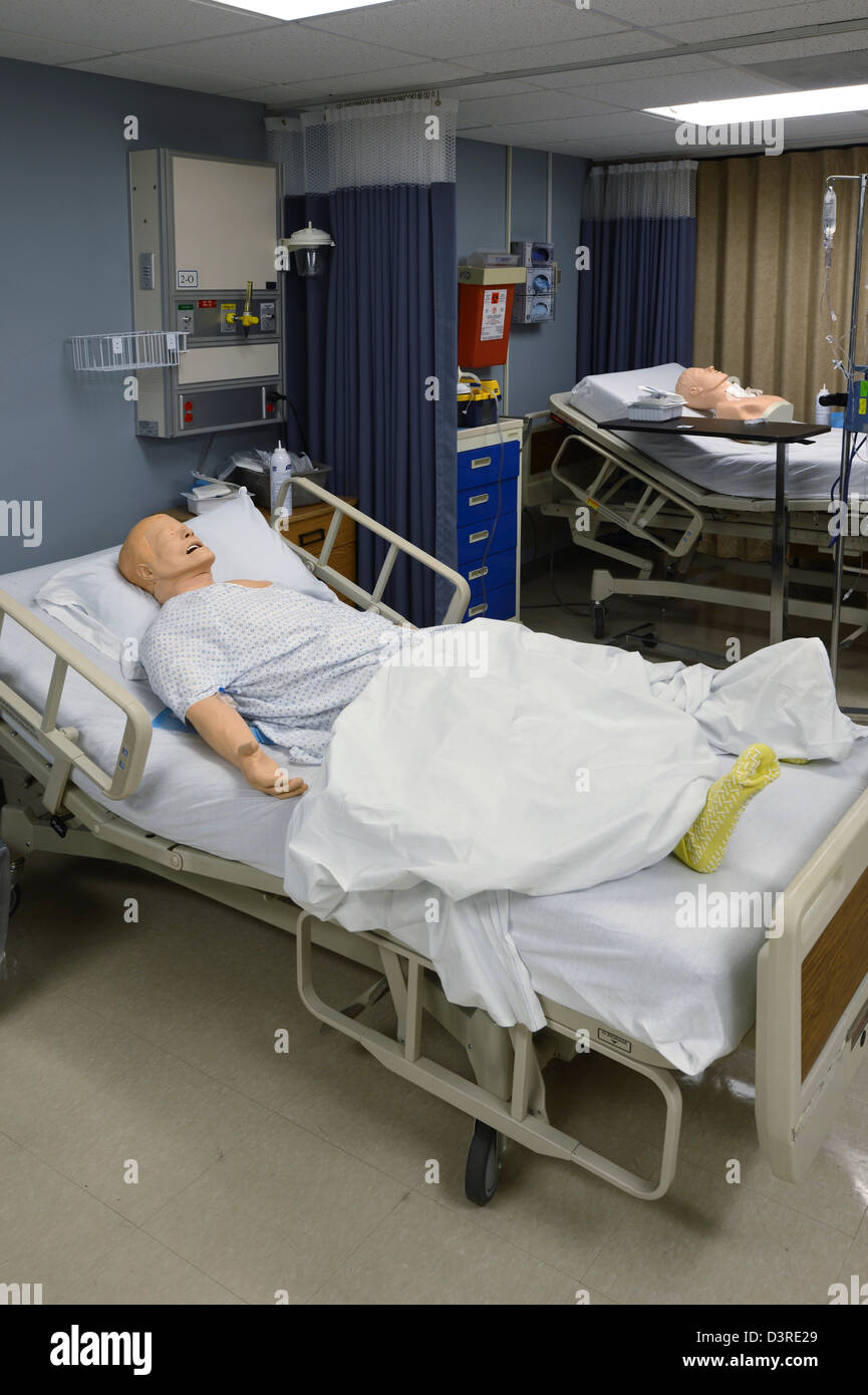 L'école médicale de la salle de simulation de l'hôpital Banque D'Images