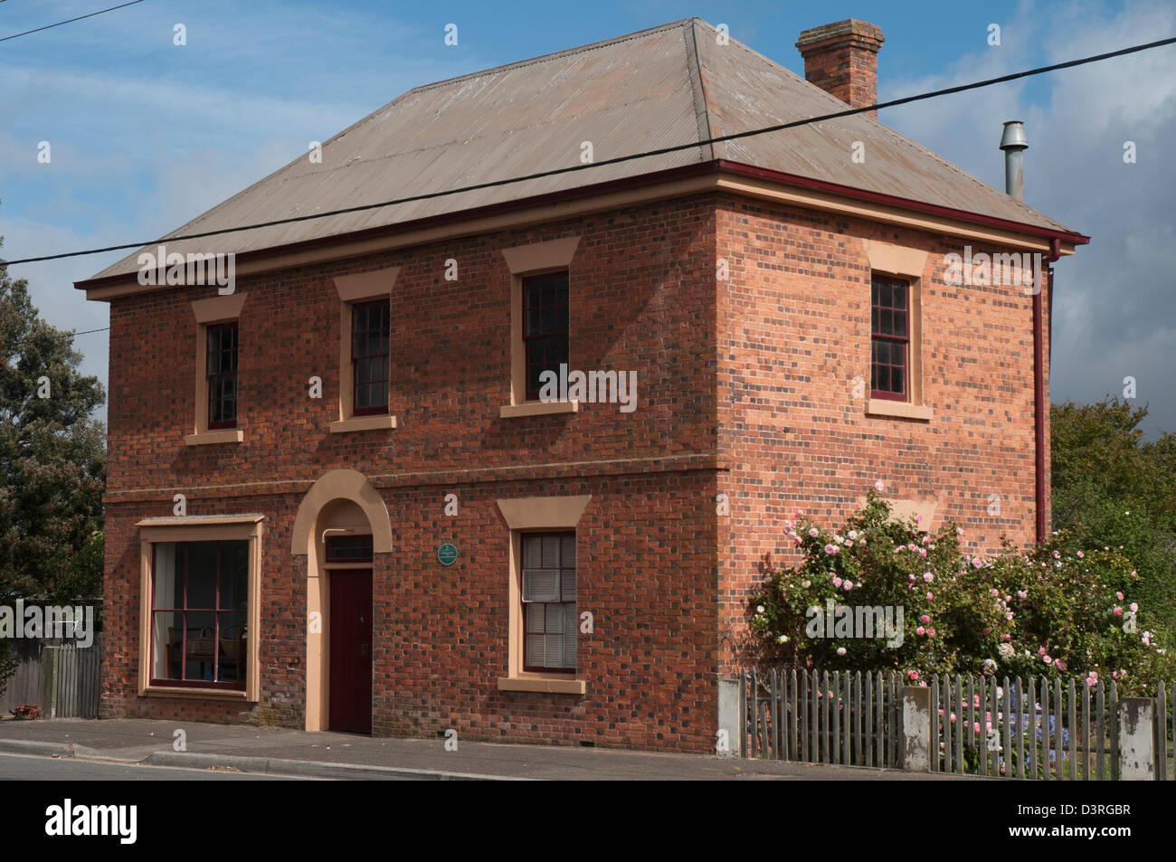Bâtiment de l'ère coloniale dans les Midlands village de Carrick, Tasmanie Banque D'Images