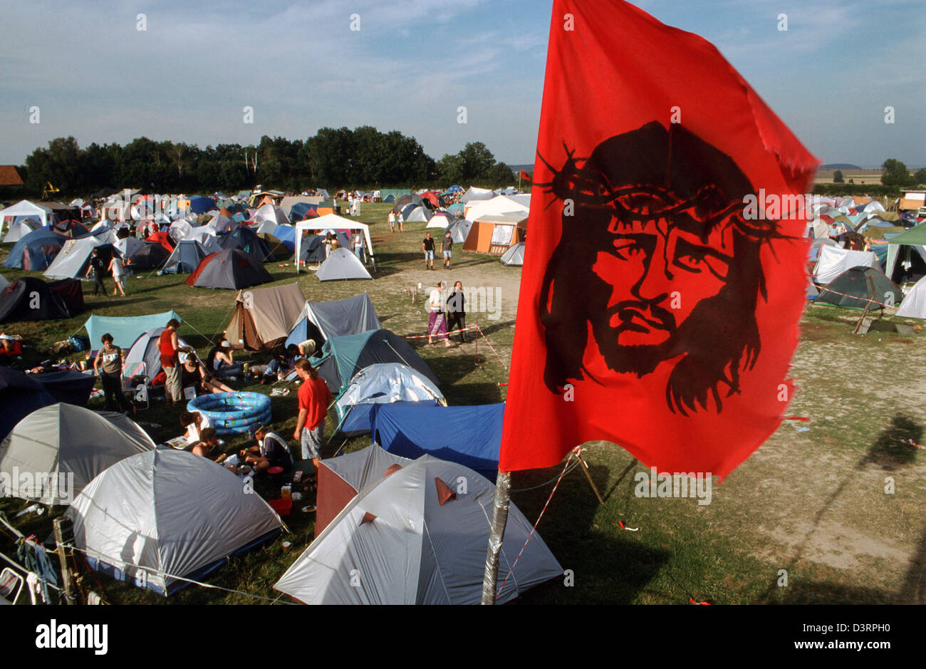 Gotha, Allemagne, le camping de Jesus Freaks Freakstock Banque D'Images