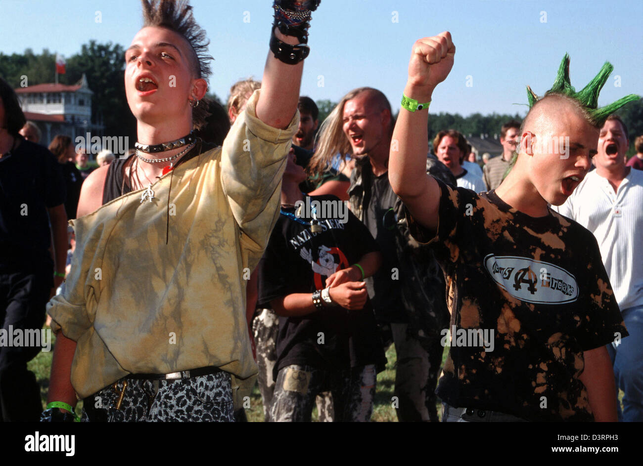 Gotha, Allemagne, Christian punks au Freakstock Banque D'Images