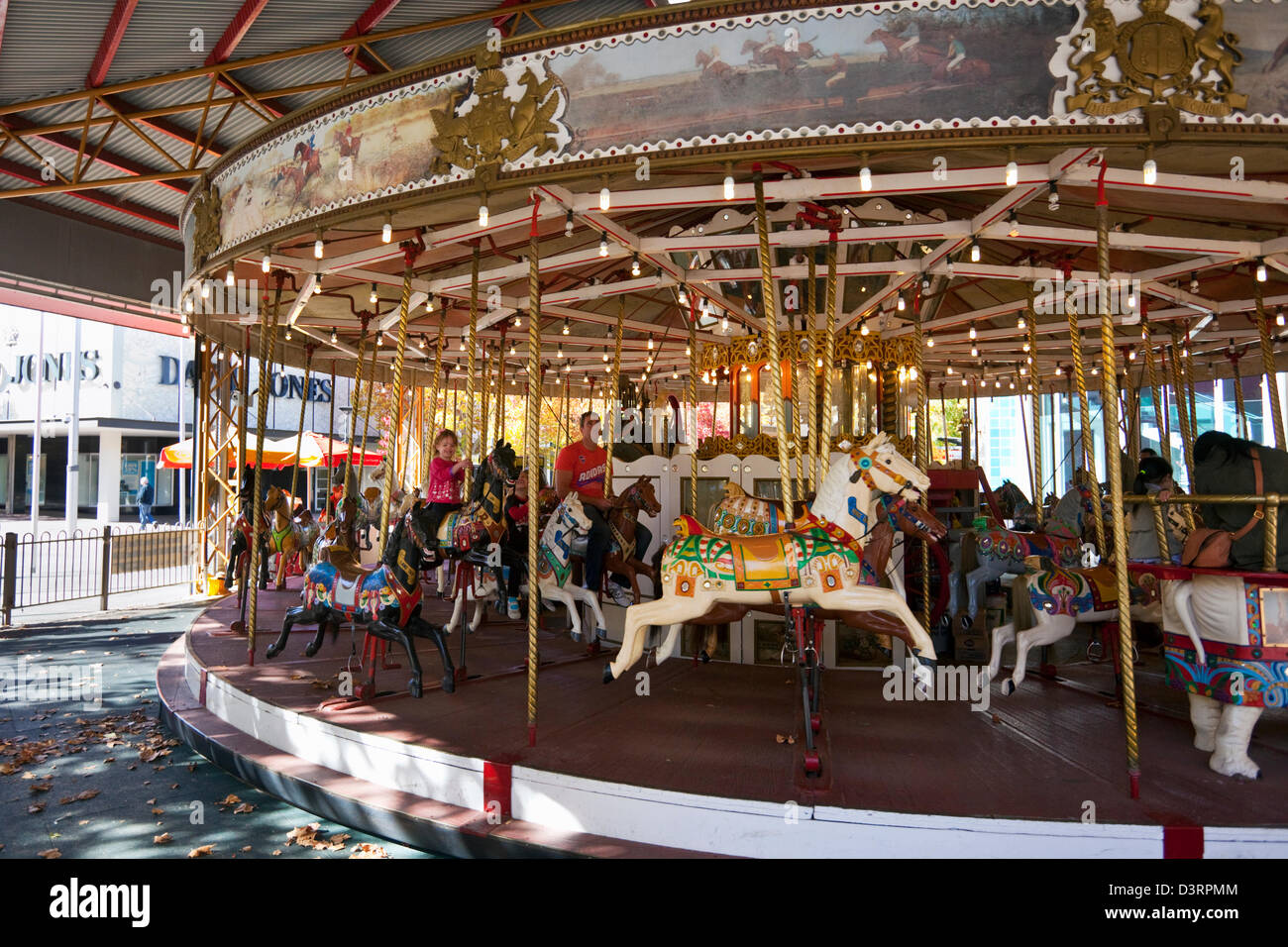 Le Canberra merry-go-round de Petrie Plaza. Canberra, Territoire de la capitale australienne (ACT), l'Australie Banque D'Images