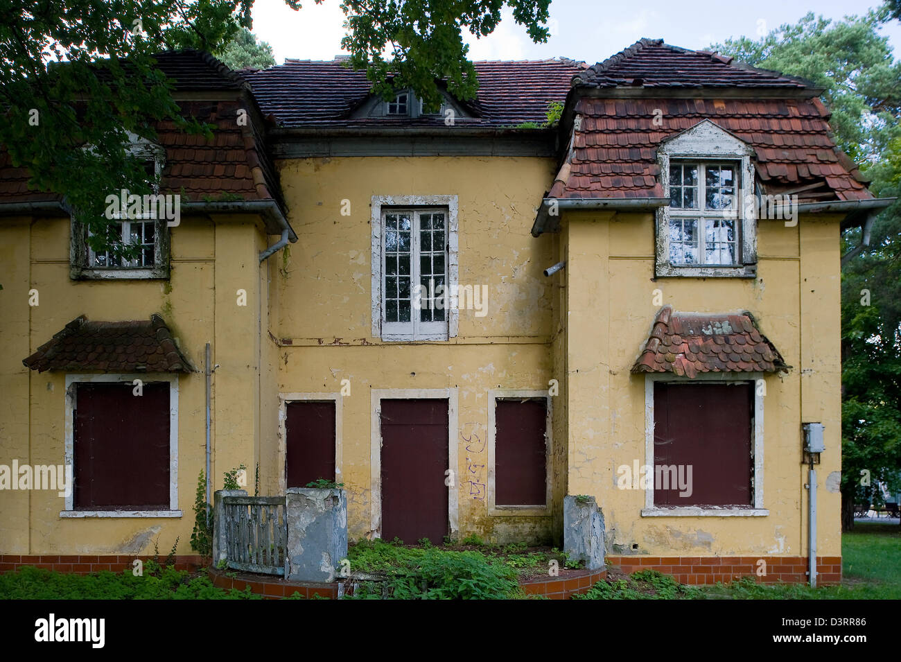 Storkow, Allemagne, non rénové villa Scharmuetzelsee Banque D'Images
