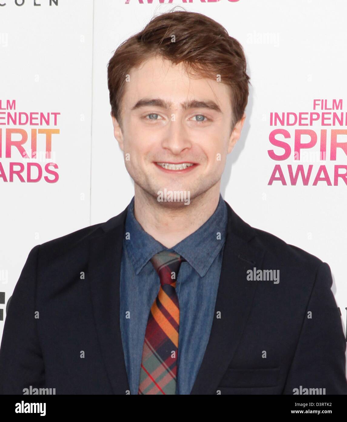 Santa Monica, Californie, USA 23 fév, 2013. Daniel Radcliffe aux arrivées pour 2013 Film Independent Spirit Awards, sur la plage, Santa Monica, CA, le 23 février 2013. Photo par : Emiley Schweich/Everett Collection/Alamy Live News Banque D'Images