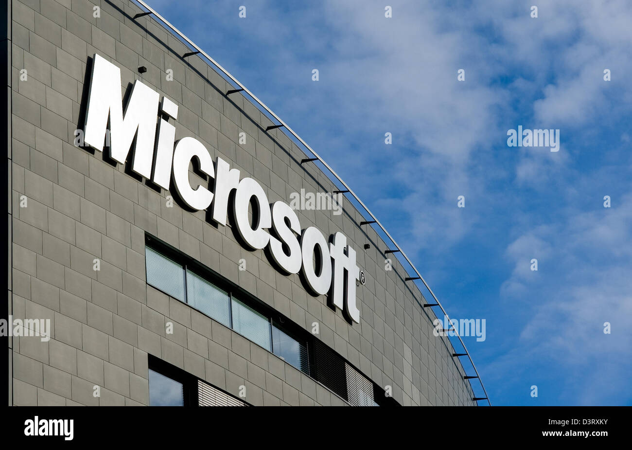 Prague, République tchèque, Prague le logo Microsoft sur Firmengebaeude Banque D'Images