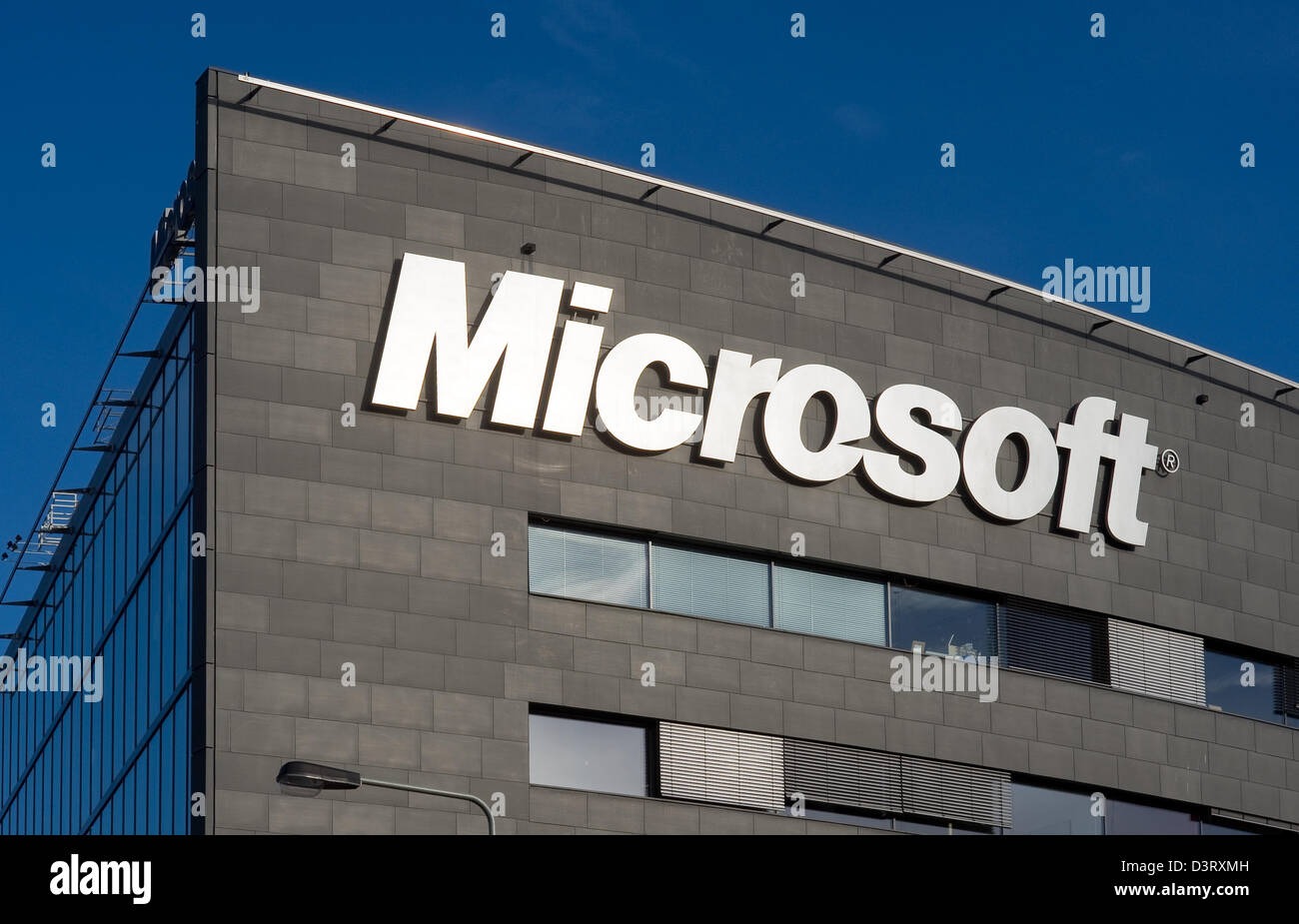 Prague, République tchèque, Prague le logo Microsoft sur Firmengebaeude Banque D'Images