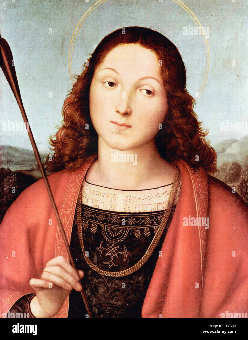 Raphael Saint Sébastien, 1501-1502 Huile sur bois. Galleria dell'Accademia Carrara, Bergamo Banque D'Images