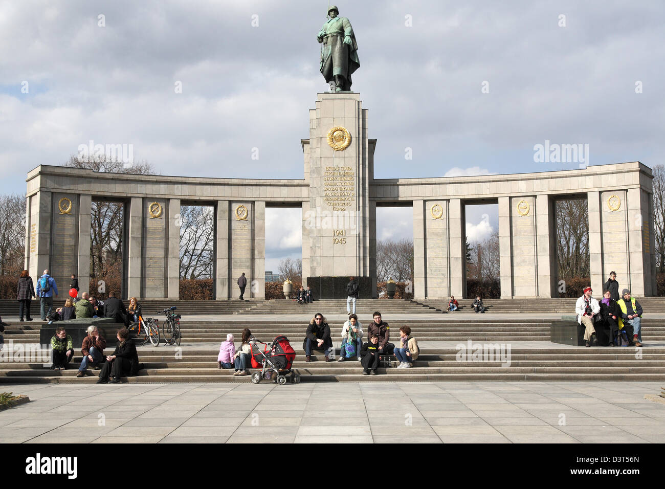 Berlin, Allemagne, mémorial de guerre soviétique dans le Tiergarten Banque D'Images