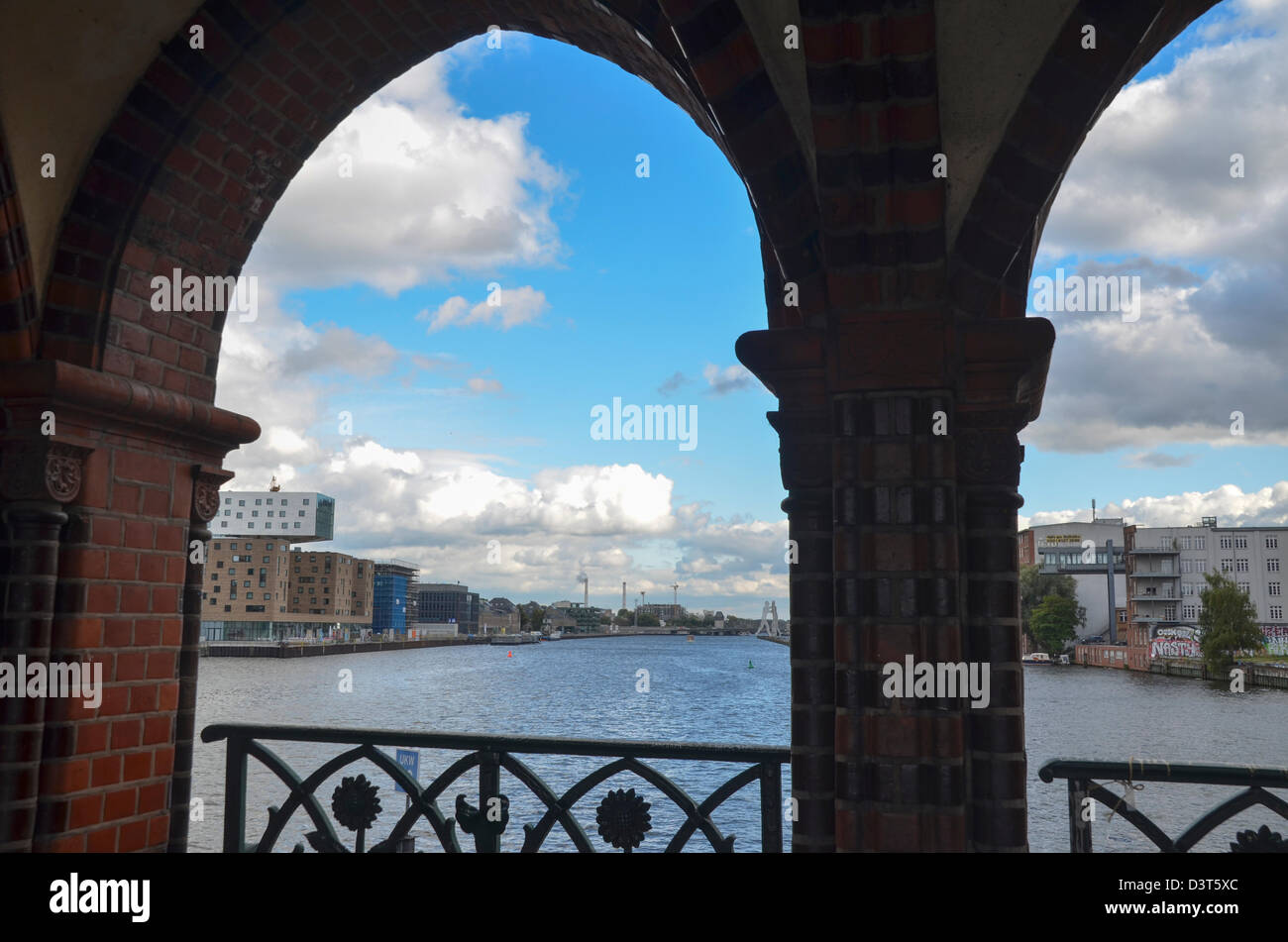 Allemagne, Berlin, Oberbaum Bridge Banque D'Images