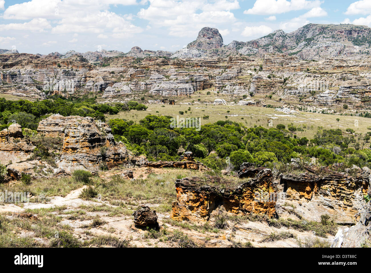 Rock formation jurassique parc national de l'Isalo à Madagascar Banque D'Images