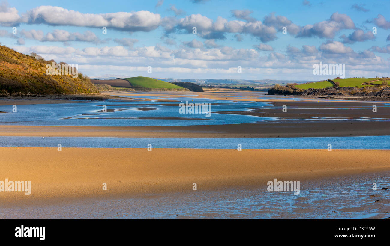 L'estuaire de Camel près de Padstow, Cornwall, Angleterre, Royaume-Uni, Europe. Banque D'Images