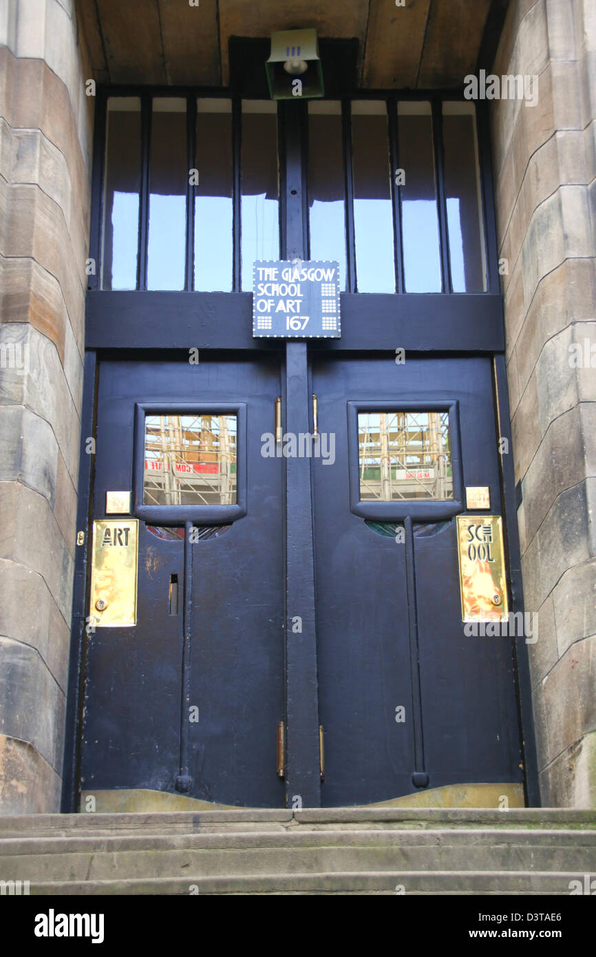 Glasgow School of Art rue Renfrew Banque D'Images