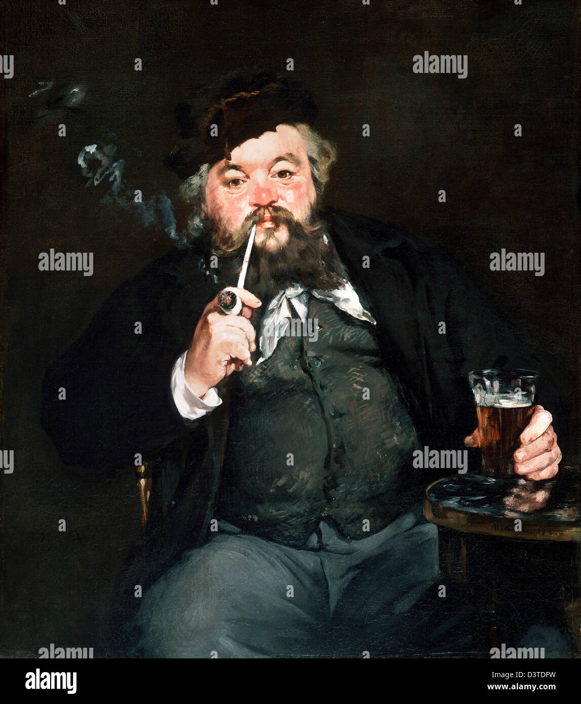 Edouard Manet, Le Bon Bock 1873 Huile sur toile. Philadelphia Museum of Art, New York Banque D'Images