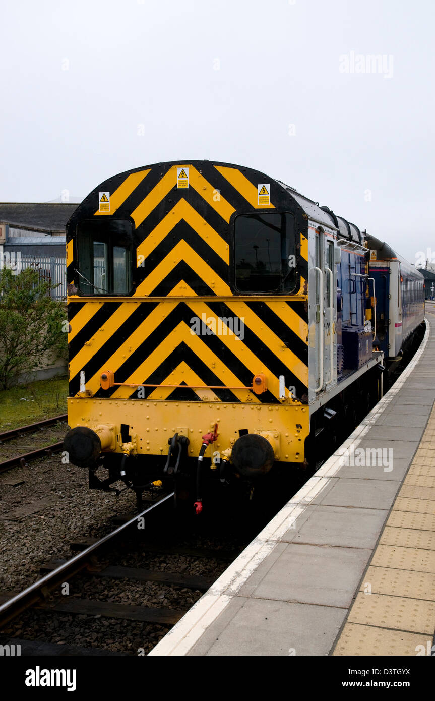 Classe 08 locotracteur,08308,inverness caledonian sleeper,remise,highlands, Ecosse Banque D'Images