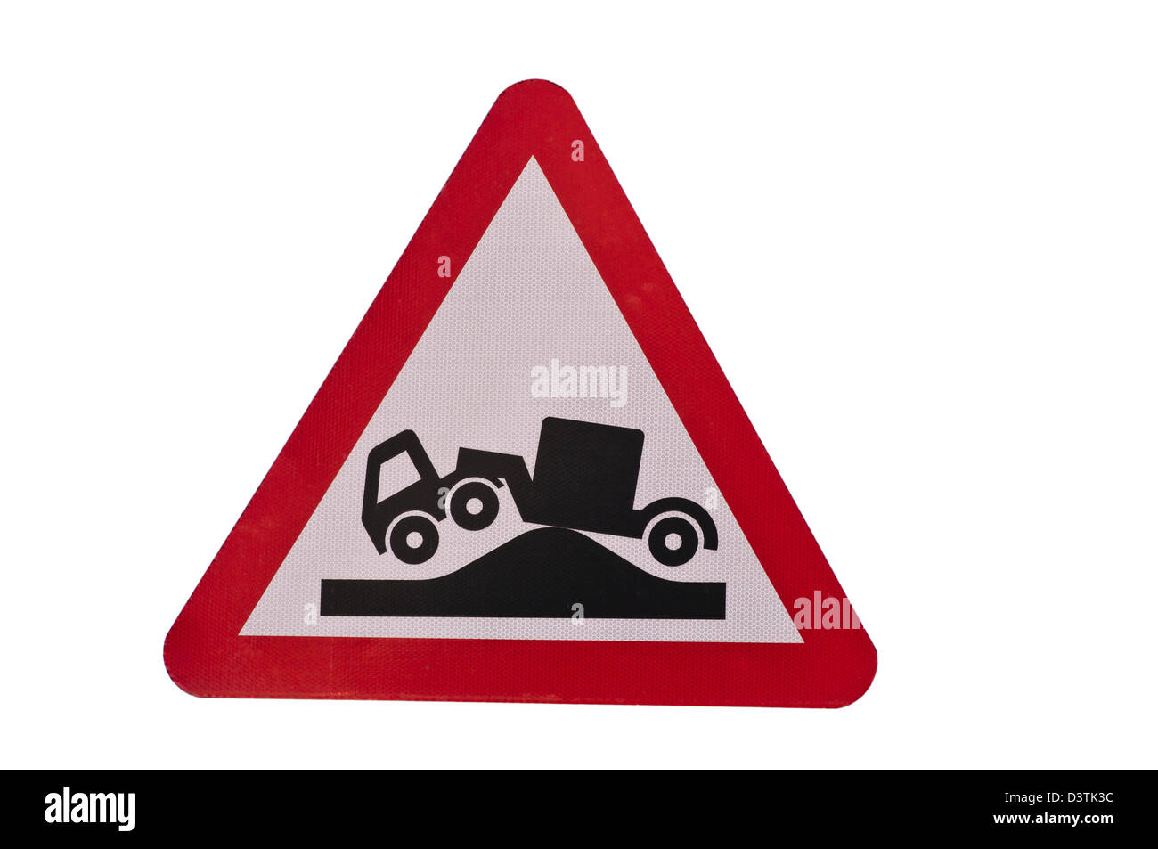Danger d'une prise de terre pour les véhicules longs Road Traffic Sign UK signe Banque D'Images