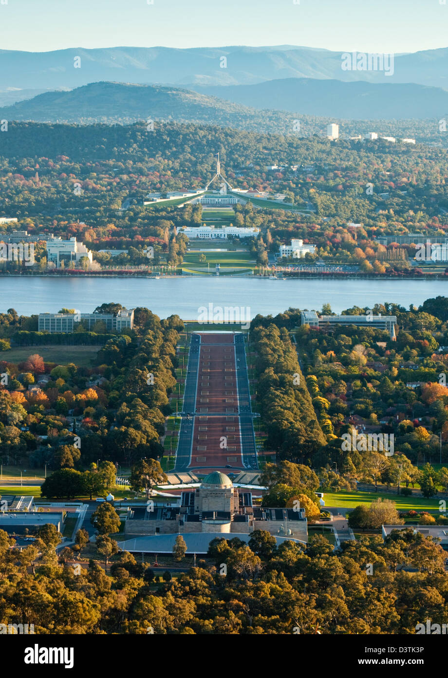 Vue de la ville du Mont Ainslie Lookout. Canberra, Territoire de la capitale australienne (ACT), l'Australie Banque D'Images