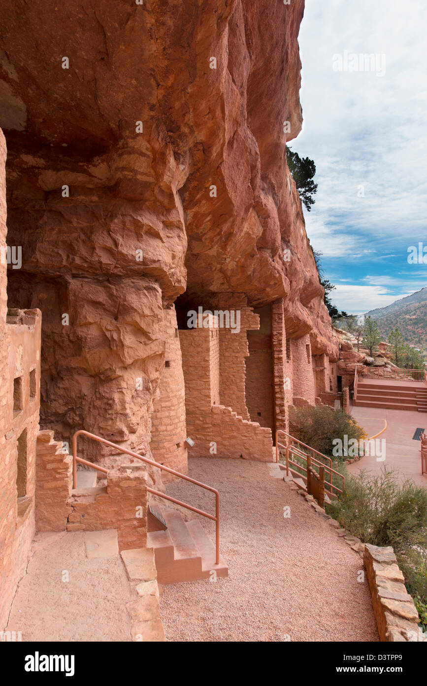 Manitou Cliff dwellings au Colorado, USA Banque D'Images