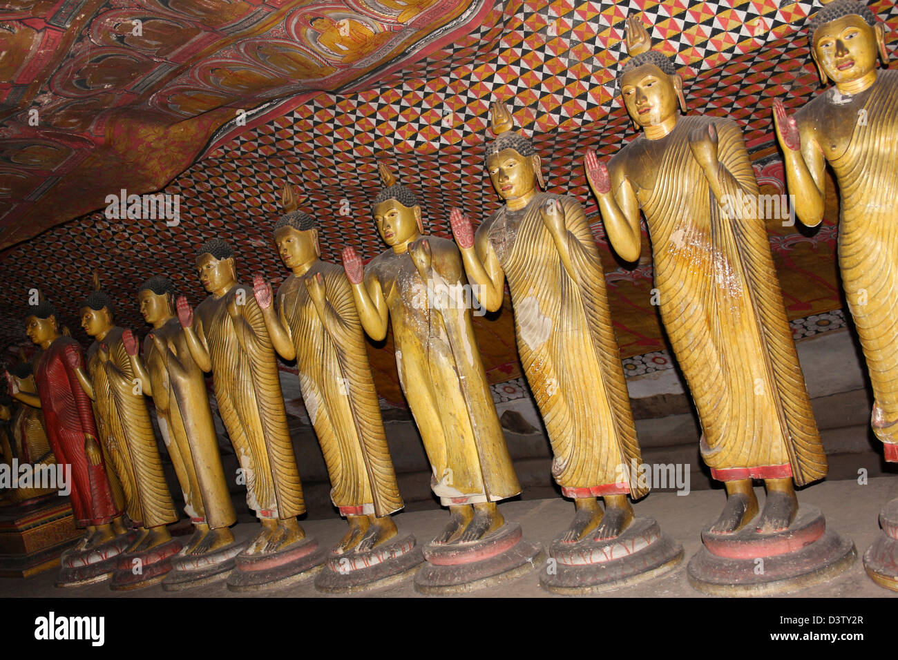 L'article images de Bouddha au François la Maha Vihara Dambulla Cave Temple Banque D'Images