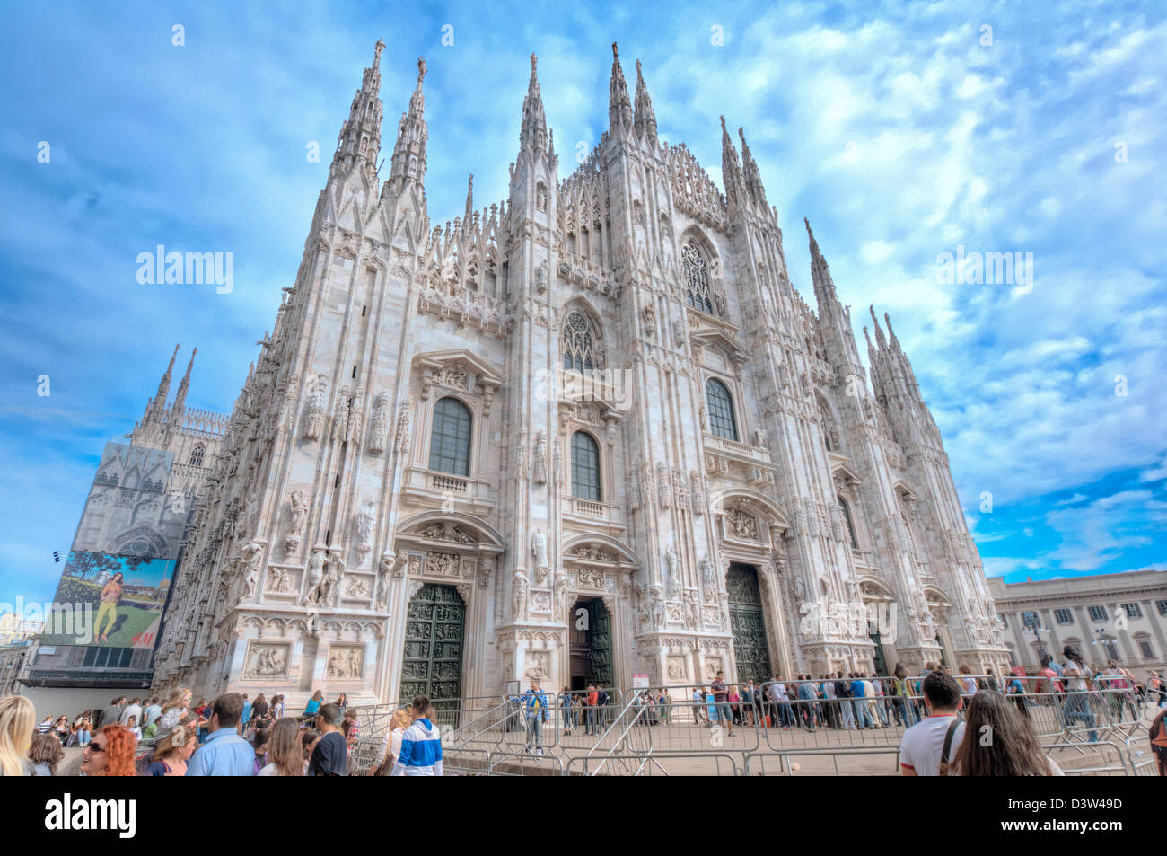 Vue extérieure de la cathédrale de Milan Banque D'Images