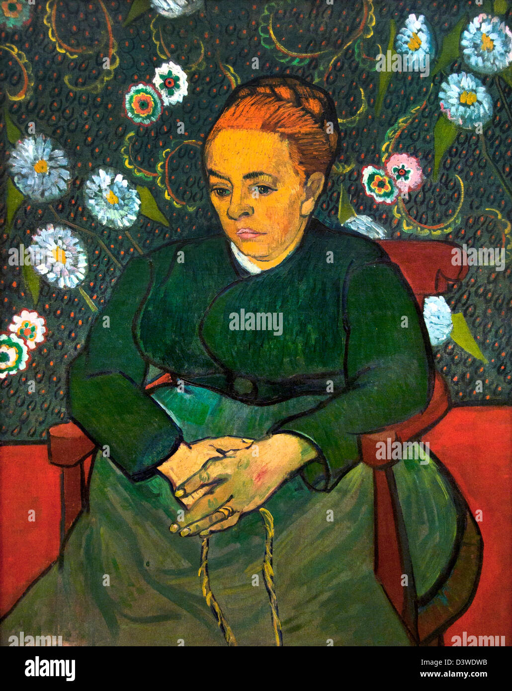 La Berceuse ( Femme oscillant une station d'Augustine Alix Pellicot Roulin ) 1889 Vincent van Gogh 1853-1890 Pays-Bas Néerlandais Banque D'Images