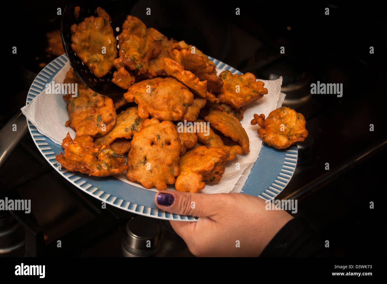 Pakora Oignon Bhaji, Banque D'Images