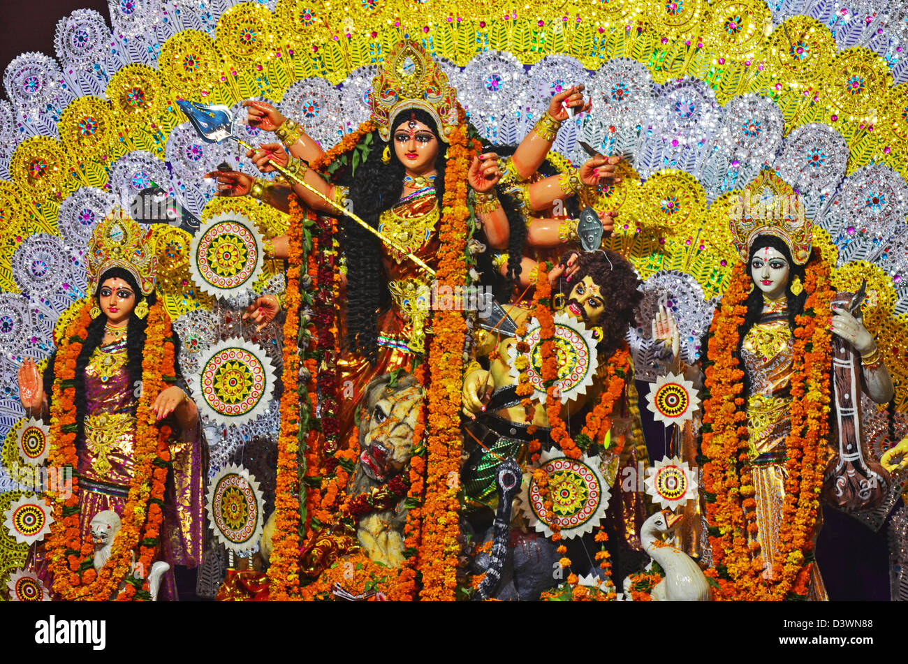 Durga puja festival en Inde Banque D'Images