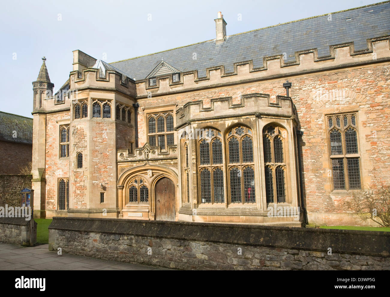 Wells Cathedral School music faculty abrité dans un immeuble historique dans la partie datant de 1500, Wells, Somerset, Angleterre Banque D'Images