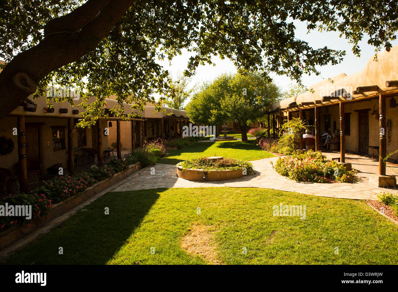 La section de la Los Portales Hôtel Gage, Marathon, au Texas Banque D'Images