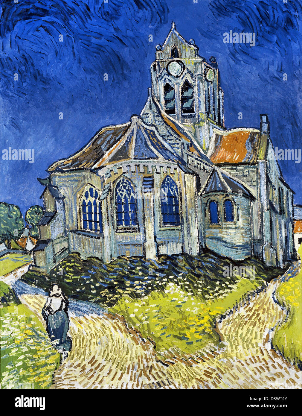 Vincent van Gogh, l'Église à Auvers-sur-Oise, vue depuis le chevet 1889 Huile sur toile. Musée d'Orsay, Paris Banque D'Images