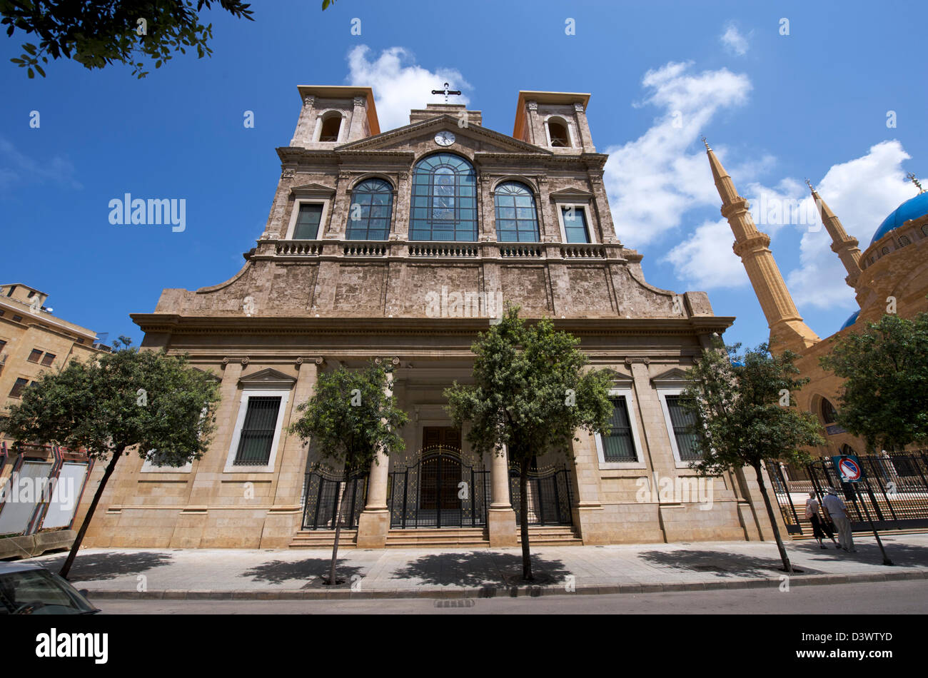 Cathédrale maronite de Saint George à Beruit Liban Banque D'Images