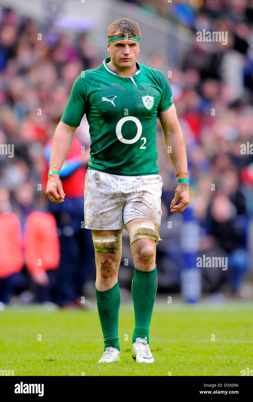 Edinburgh, Royaume-Uni. 24 février 2013. Jamie Heaslip de l'Irlande - RBS 6 Nations - l'Ecosse contre l'Irlande - stade Murrayfield - Édimbourg - 24/02/13 - Photo Simon Bellis/Sportimage/Alamy Live News Banque D'Images