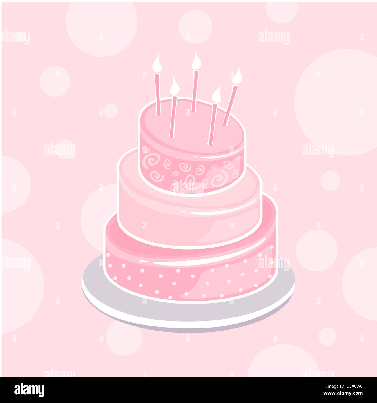 Vector illustration d'un abrégé cake Banque D'Images