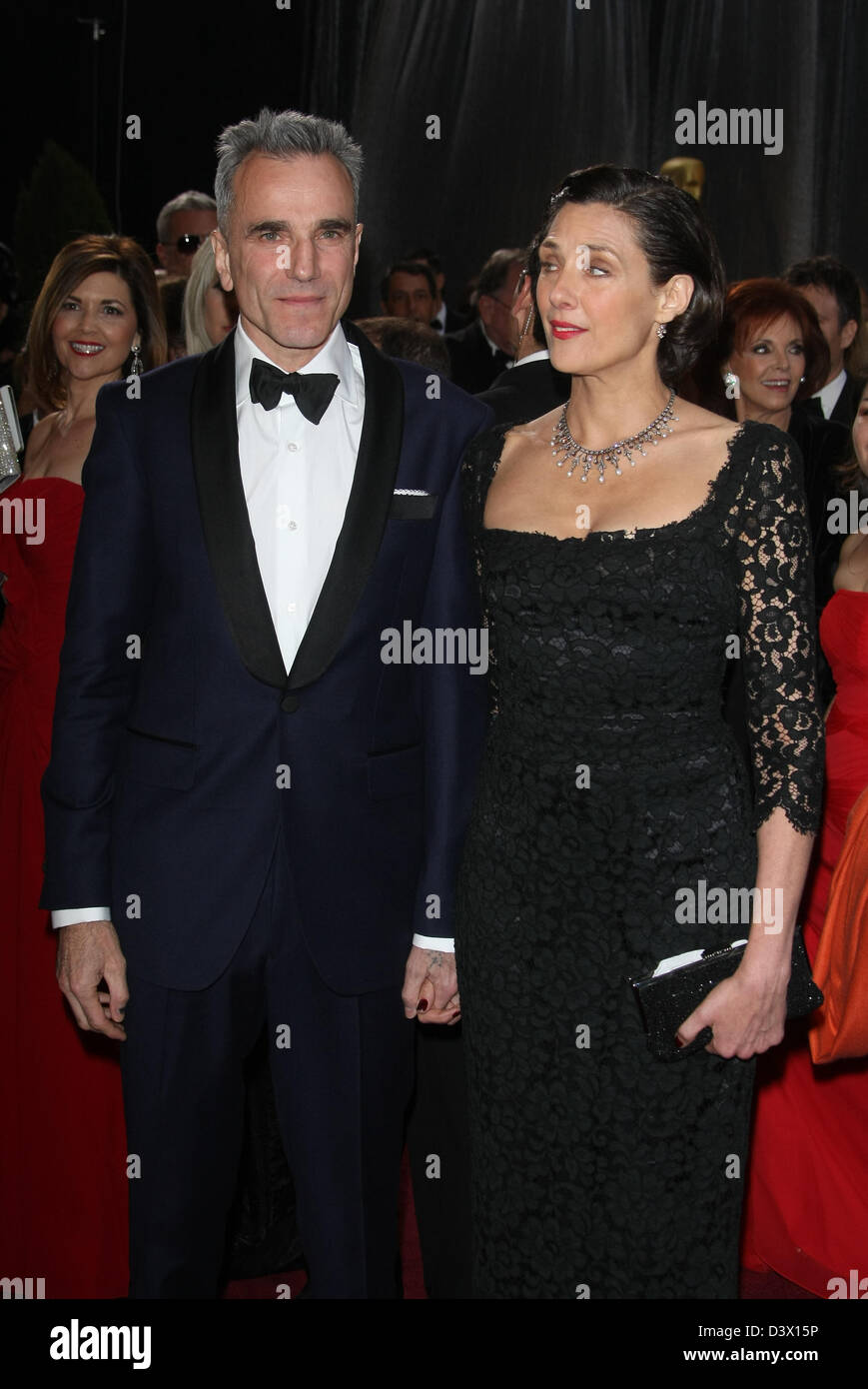 DANIEL DAY-LEWIS & REBECCA MILLER 85E ACADEMY AWARDS ARRIVANTS DOLBY THEATRE LOS ANGELES CALIFORNIA USA 24 Février 2013 Banque D'Images